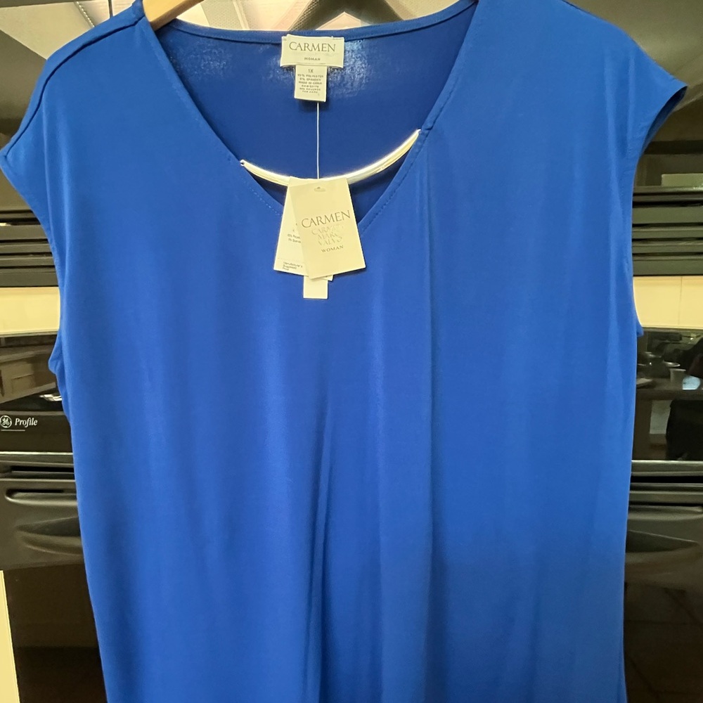 Blue Women's Top/Shell by Carmen -NWT